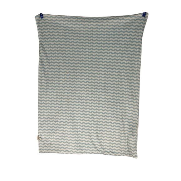 Everyday Kids Blue Bear Arrow Baby Blanket Chevron Zig Zag Triangles - Picture 4 of 6